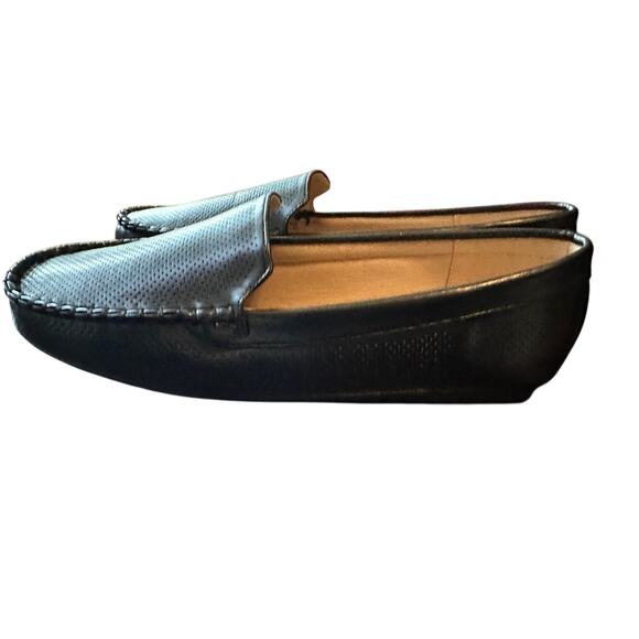 Journee Collection Women’s Loafers 10W Black Moc Toe Slip-On Driving Shoes NIB - Picture 2 of 8